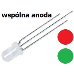 Dioda LED czerwono-zielona