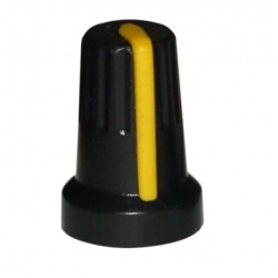 Gałka na potencjometr 14mm - żółta
