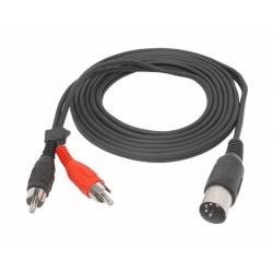 Kabel 2c RCA - DIN 5pin 180 stopni