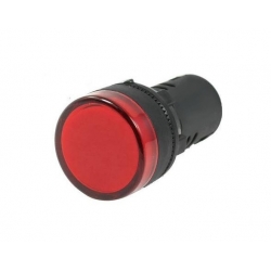 Kontrolka LED 28mm 12Vac/dc - czerwona