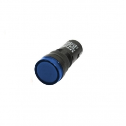 Kontrolka LED 28mm 12Vac/dc - niebieska