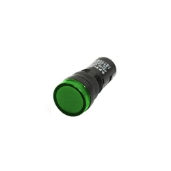 Kontrolka LED 19mm 12Vac/dc - zielona