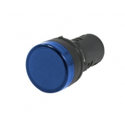 Kontrolka LED 28mm 230Vac - niebieska