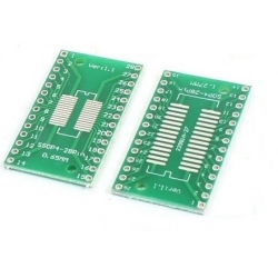 Płytka - adapter SOP28 / SSOP28 na DIP28