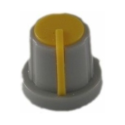 Gałka na potencjometr 17,5mm - żółta