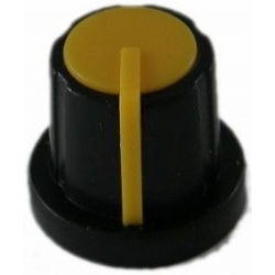 Gałka na potencjometr 17,5mm - żółta