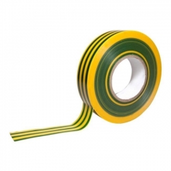 Taśma izolacyjna 25m x 19mm - żółto/zielona