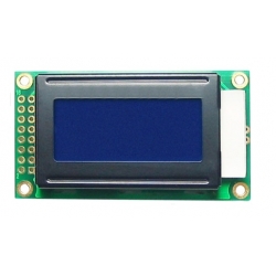 Wyświetlacz LCD 2x8 , 58mm x 32mm - podświetlanie niebieskie