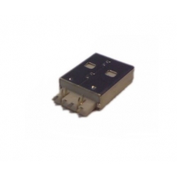 Gniazdo USB 2.0 typu A do druku 4pin SMD z metalowymi kołkami